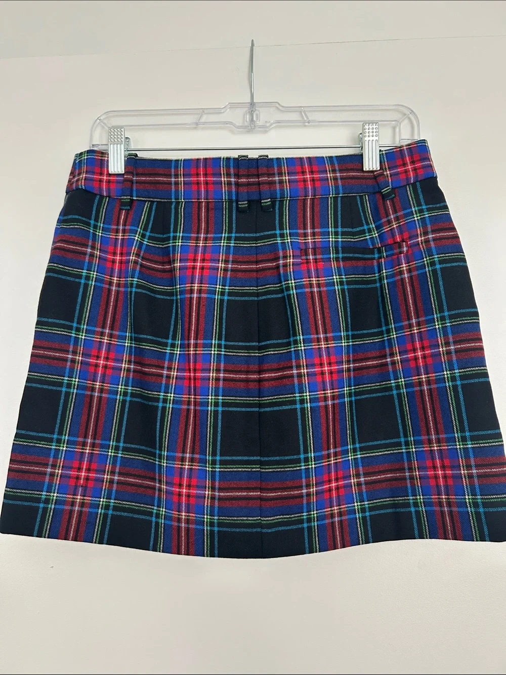 NWT J. Crew Plaid Mini Skirt in Navy, Red and Green